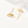 Brass Stud Earrings EJEW-P346-01B-G-3