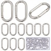 24Pcs Zinc Alloy Spring Gate Rings PALLOY-SC0004-22-1