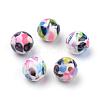 Opaque Printed Acrylic Beads MACR-S271-12mm-10-1