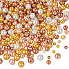 Cheriswelry 11 Strands 11 Styles Baking Painted Pearlized Glass Pearl Round Bead Strands HY-CW0001-04-12