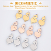 DICOSMETIC 12Pcs 3 Colors 304 Stainless Steel Connector Charms STAS-DC0007-95-4