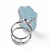 Gemstone Nuggets Cuff Ring RJEW-G271-01P-4