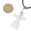 5Pcs 5 Styles Seed Beads Loom Angel Pendant Necklaces NJEW-MZ00061-4