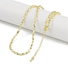 Rack Plating Brass Oval Link Chain Necklaces for Women NJEW-K382-13B-G-1