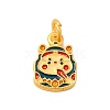 Rack Plating Alloy Enamel Pendants with Jump Ring ENAM-M048-29MG-3