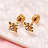 Ion Plating(IP) 304 Stainless Steel Stud Earrings EJEW-A118-16G-02-2