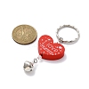 Wood Heart with Word I Love Mummy Keychains KEYC-JKC00582-3