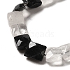 Natural Black Tourmalinated Quartz Beads Strands G-C109-A01-01-4