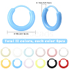 72Pcs 12 Colors Resin Hoop Earrings EJEW-SC0001-88-2