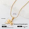 Elegant 304 Stainless Steel Pendant Necklaces for Women JT5004-1-1