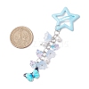 Glass Beads and Alloy Star Snap Hair Clips PHAR-JH00121-3