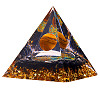 Natural Black Stone Crystal Pyramid Decorations JX072A-1