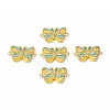 Brass Micro Pave Cubic Zirconia Connector Charms KK-E068-VB407-3-4