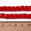 Opaque Glass Beads Strands GLAA-R041-8x8mm-C05-4