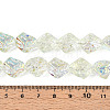 Transparency Electroplate Glass Beads Strands GLAA-T023-41A-07-4