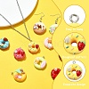 20Pcs 10 Colors Opaque Resin Imitation Food Pendants CRES-YW0001-31-4