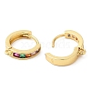 Rack Plating Brass Pave Colorful Cubic Zirconia Hoop Earrings KK-Q781-06G-2