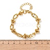 304 Stainless Steel Knot Link Chain Bracelets BJEW-F536-06G-3
