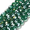 Electroplate Glass Beads Strands X-EGLA-D015-15x10mm-26-1