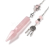 Natural Rose Quartz Pointed Dowsing Pendulums G-I322-01P-01-3