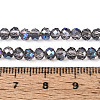 Electroplate Transparent Glass Beads Strands EGLA-N054-T4mm-A01-4