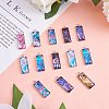 10Pairs 10 Style Bohemian Style Glass Pendants STAS-SZ0003-09-4