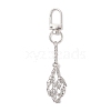 304 Stainless Steel Macrame Pouch Empty Stone Holder Pendant Decorations HJEW-JM04379-02-1