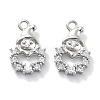 Micro Pave Clear Cubic Zirconia Pendants KK-M102-03P-1