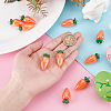 12Pcs Carrot AB Color Resin Pendants RESI-PH0002-47-3