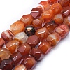 Natural Banded Agate/Striped Agate Beads Strands G-I245-33-1