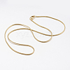 Brass Round Snake Chain Necklaces X-MAK-L009-08G-2