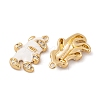 Brass Micro Pave Cubic Zirconia Pendants KK-E108-43G-2