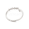 304 Stainless Steel Word Adjustable Ring RJEW-L107-028P-3