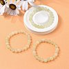 Natural New Jade Beaded Stretch Bracelets BJEW-Q692-44-8mm-1