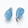 Synthetic Turquoise Pendants G-K187-04H-2