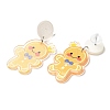 Christmas Acrylic Dangle Stud Earrings with 304 Stainless Steel Pin for Women LS-EJEW-D060-01E-1