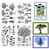Globleland 4 Sheets 4 Styles PVC Plastic Clear Stamps DIY-GL0004-49A-1