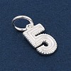 Number Series 925 Sterling Silver Charms STER-Q002-01F-3