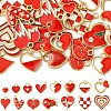 30Pcs 15 Styles Alloy Pendants FIND-YW0005-13-1