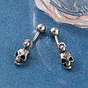 Skull 316 Surgical Stainless Steel Belly Button Rings/Earrings EJEW-G416-05AS-3