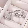 304 Stainless Steel Huggie Hoop Earrings for Women EJEW-C096-42P-02-4