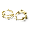 Rack Plating Brass Beaded Hoop Earrings EJEW-D055-24G-2