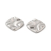 Non-Tarnish 304 Stainless Steel Pendants Rhinestone Settings STAS-B032-30P-3