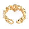 Brass Heart Charm Open Cuff Ring KK-D080-09G-2