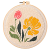 Flower Pattern Punch Embroidery Starter Kits DIY-WH20007-743B-1