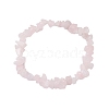 Natural Rose Quartz Chip Beaded Stretch Bracelets for Women Men BJEW-JB10647-02-1