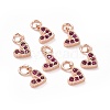 Brass Micro Pave Cubic Zirconia Charms RB-I078-66RG-01-NR-1