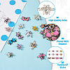 Boutigem 24Pcs 12 Styles Alloy Enamel Connector Charms FIND-BG0001-03-15