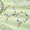 2Pcs 2 Style Natural Mixed Gemstone Chips Stretch Bracelets Set BJEW-JB11066-2