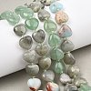 Gradient Color Synthetic Shoushan Stone & Natural Peace Jade & Green Aventurine & Labradorite Beads Strands G-B185-A05-2